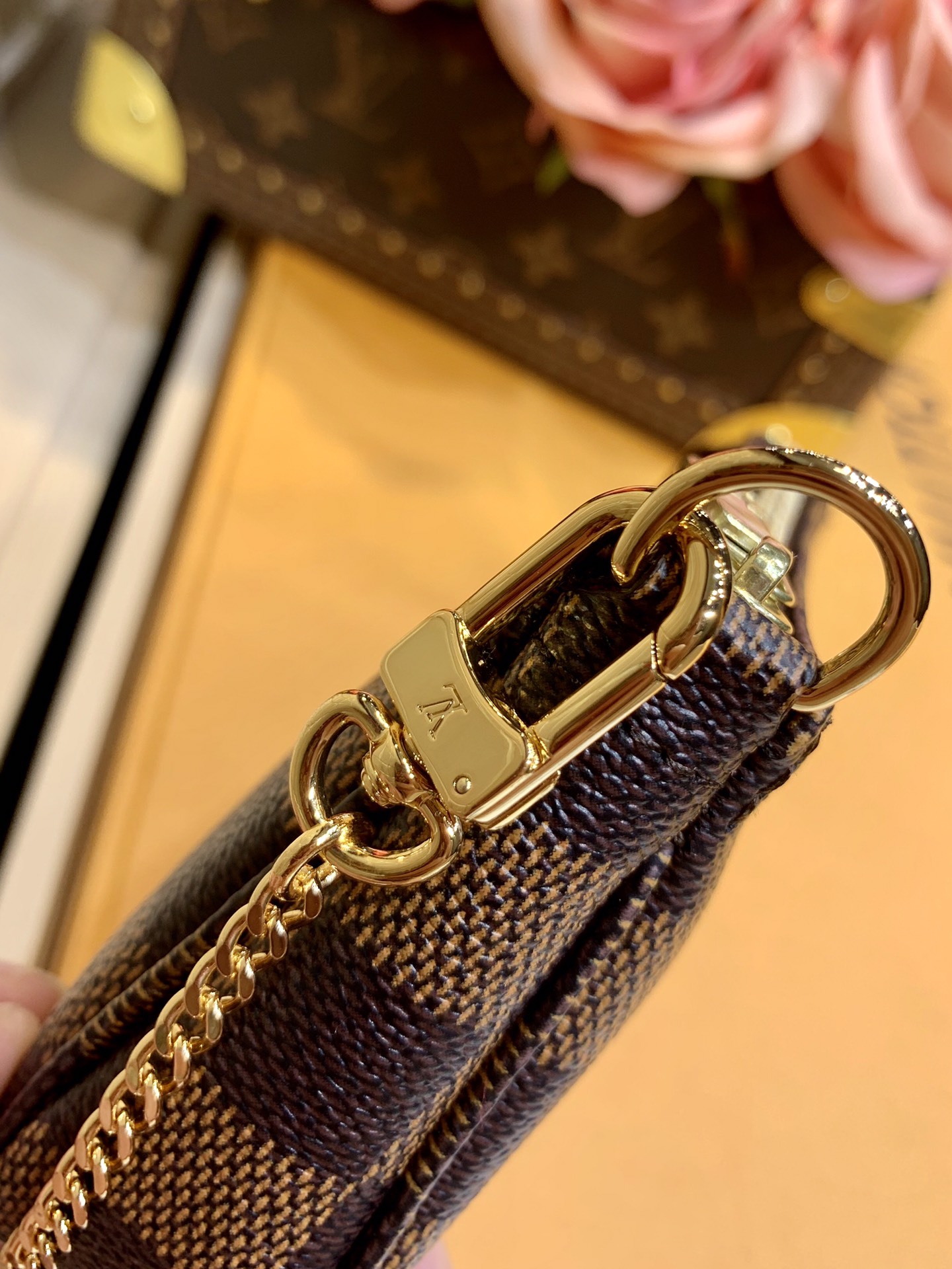 Louis Vuitton LV Mini Pochette Accessoires N58009咖啡格