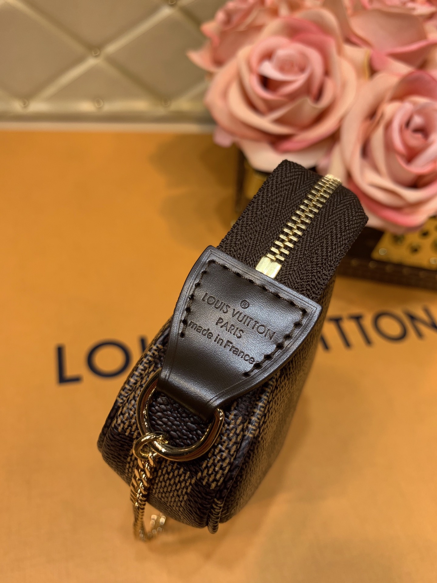 Louis Vuitton LV Mini Pochette Accessoires N58009咖啡格