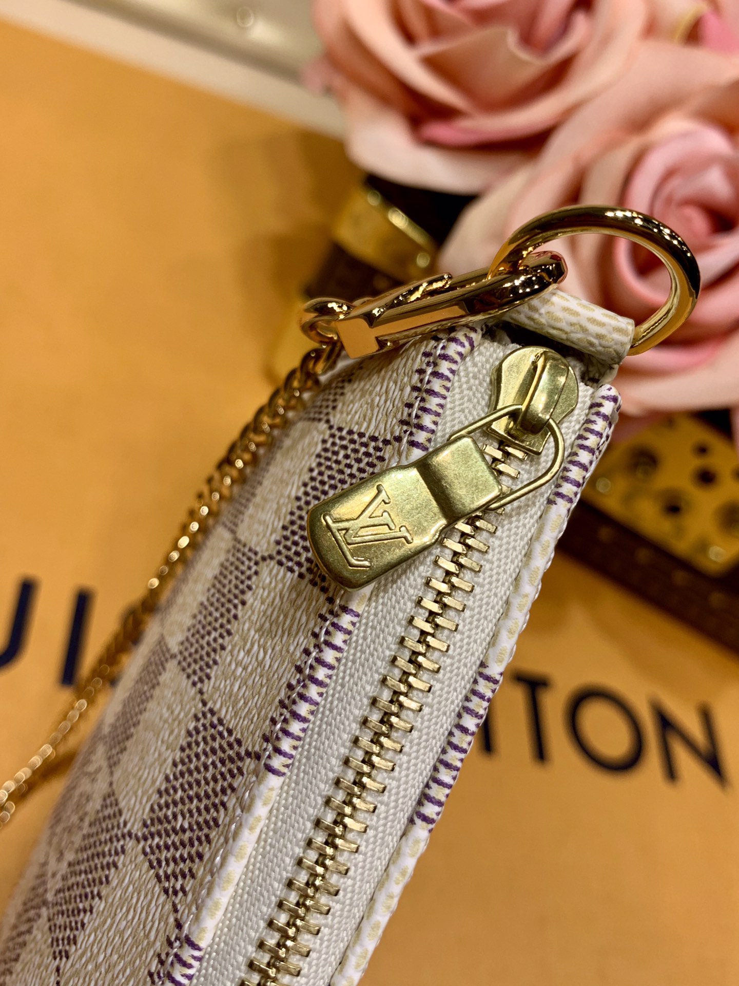 Louis Vuitton LV Mini Pochette Accessoires N58010白格