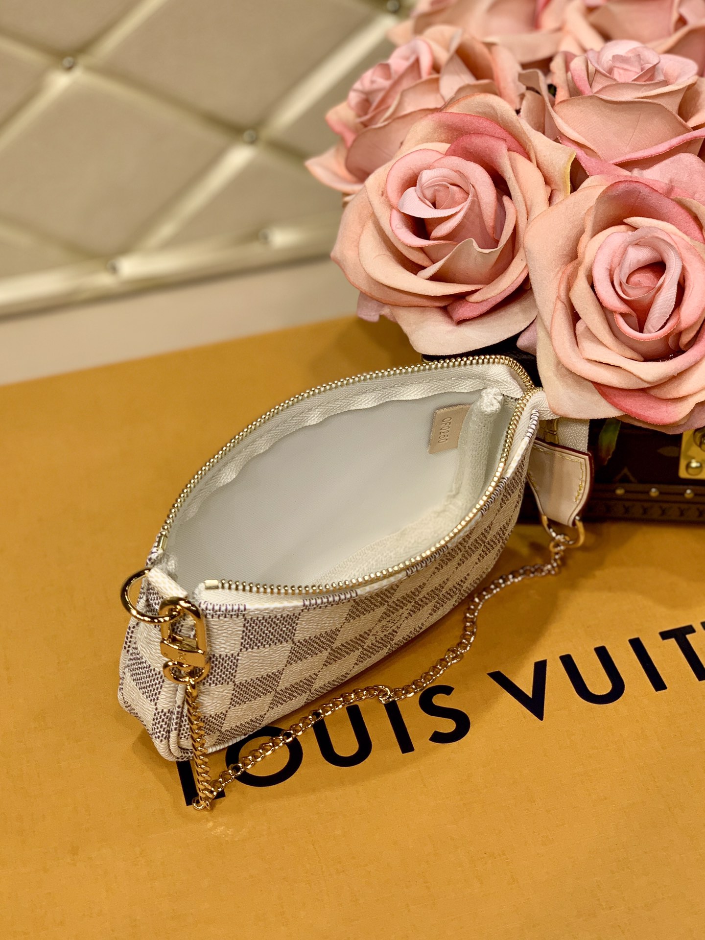Louis Vuitton LV Mini Pochette Accessoires N58010白格