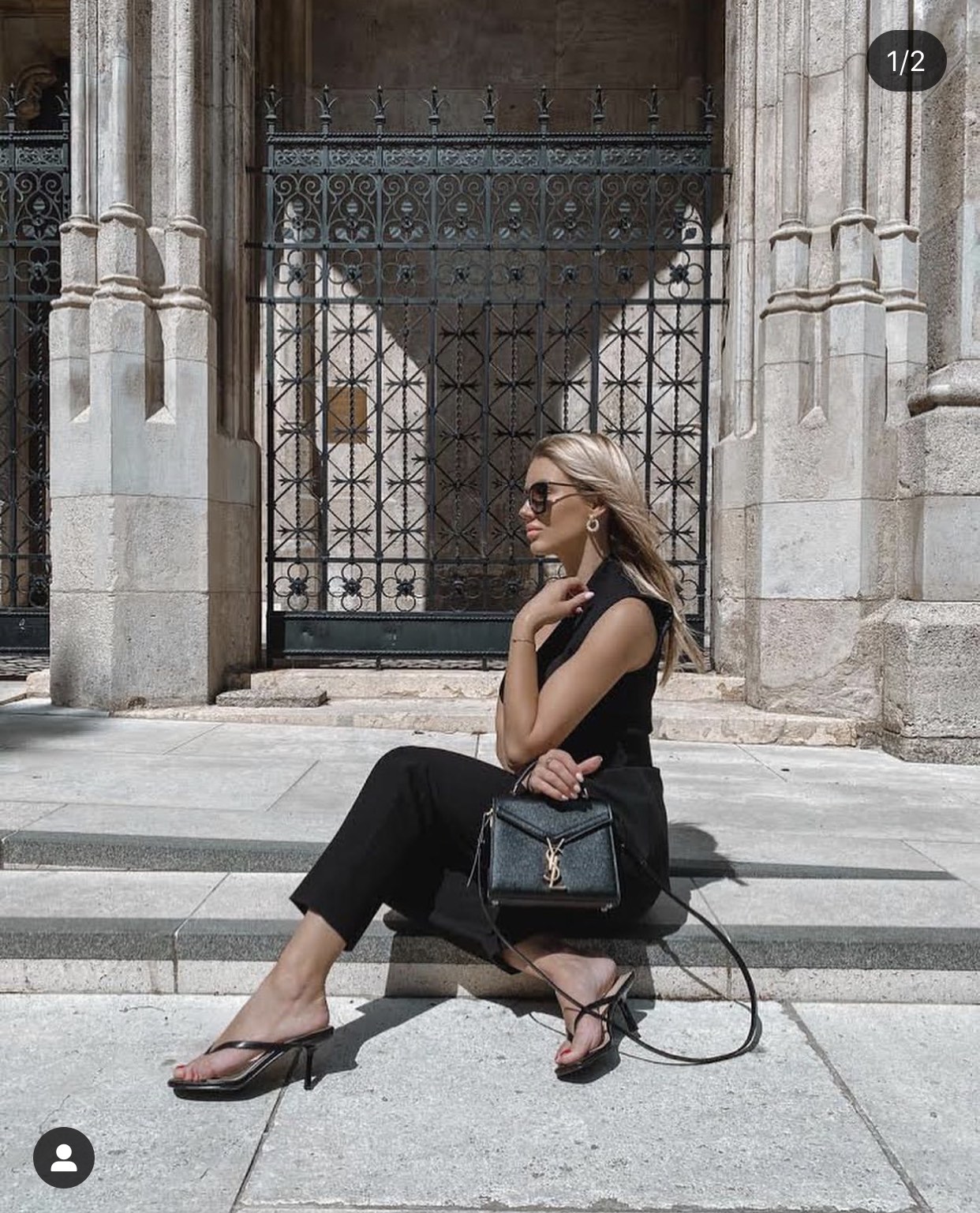 YSL 𝐂𝐚𝐬𝐬𝐚𝐧𝐝𝐫𝐚 Mini 20CM 鱼子酱纹手拎包 602716黑色/金扣