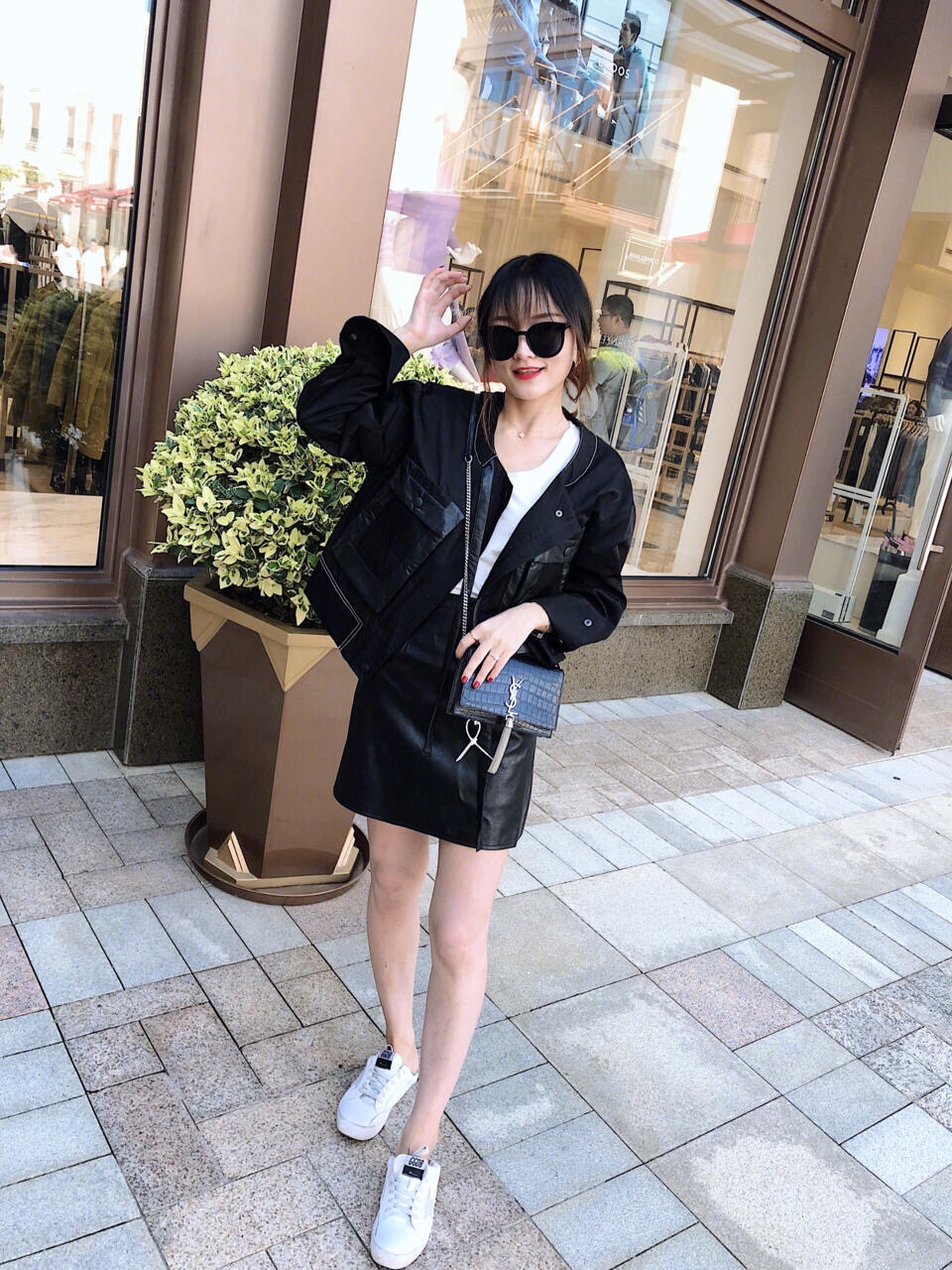 YSL KATE 19CM 流苏链条包 452159鳄鱼纹/黑色银扣