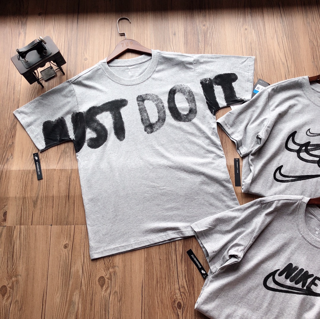 拿货 nike耐克喷墨漆印街头涂鸦复古印花短袖t恤 nike耐克【行情 报价