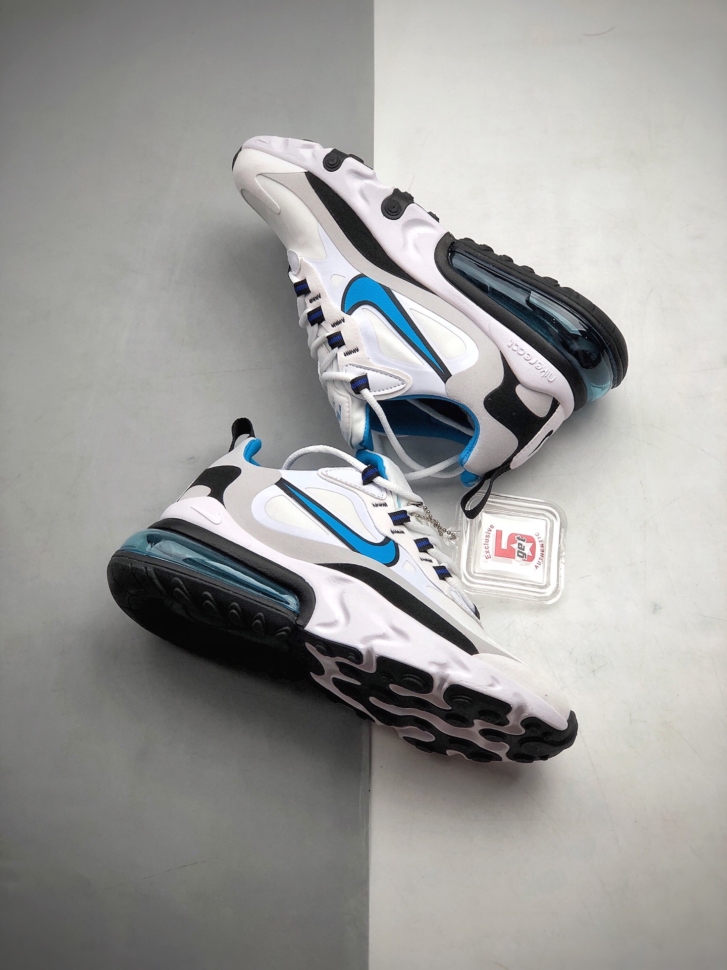 180 耐克 Nike React Air Max 270 React 高桥盾网纱系列 机能半气垫跑步鞋 CT1280-101