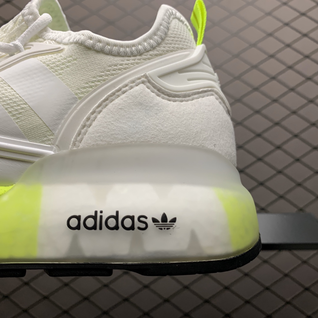250 Adidas 阿迪达斯 ZX 2K 易烊千玺代言款 爆米花中底跑鞋 FW0482