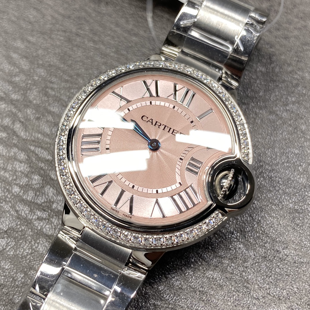 Cartier 卡地亚蓝气球系列 客户定制版 该款定制需要3天 型号WE9003Z3 女士表径33毫米