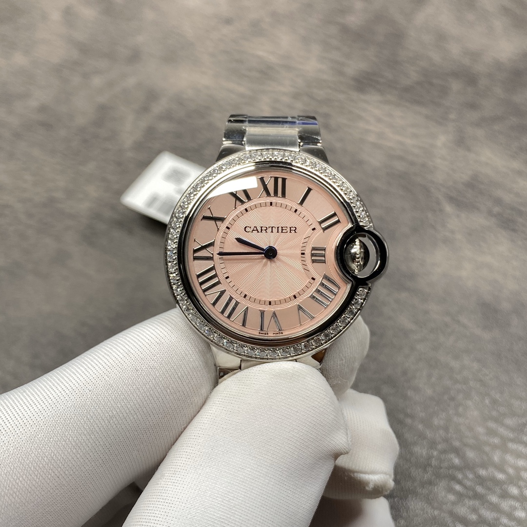 Cartier 卡地亚蓝气球系列 客户定制版 该款定制需要3天 型号WE9003Z3 女士表径33毫米