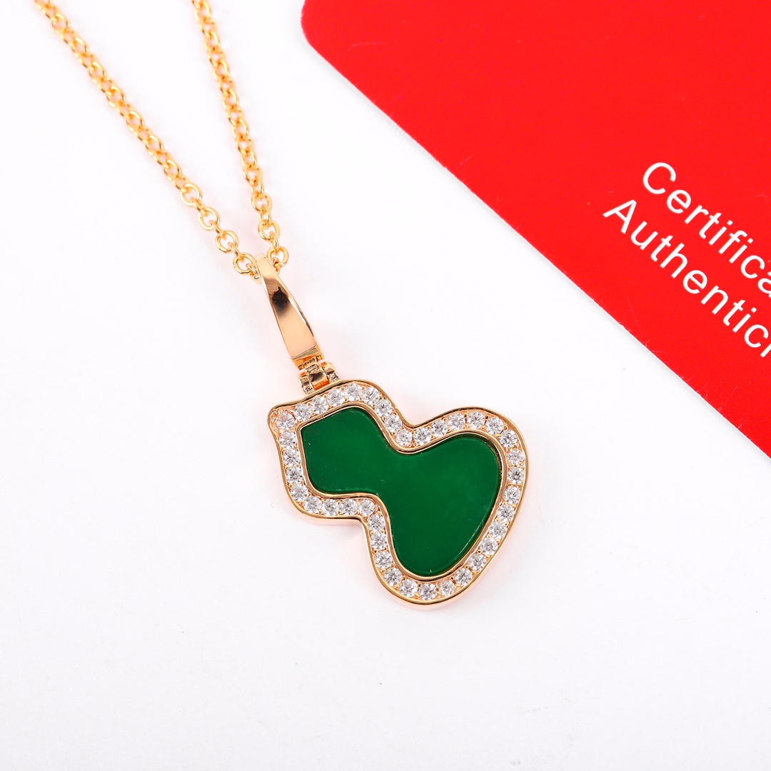 【】可订制18K真金真钻 【灭世版纯银精工版葫芦项链】（又是一款珠宝级别的官网开发 ）Qeeli*麒麟满