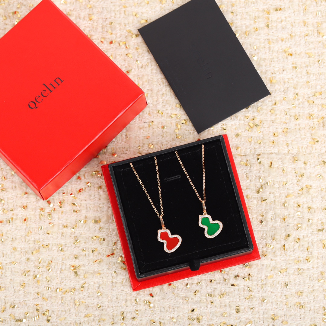 【】可订制18K真金真钻 【灭世版纯银精工版葫芦项链】（又是一款珠宝级别的官网开发 ）Qeeli*麒麟满