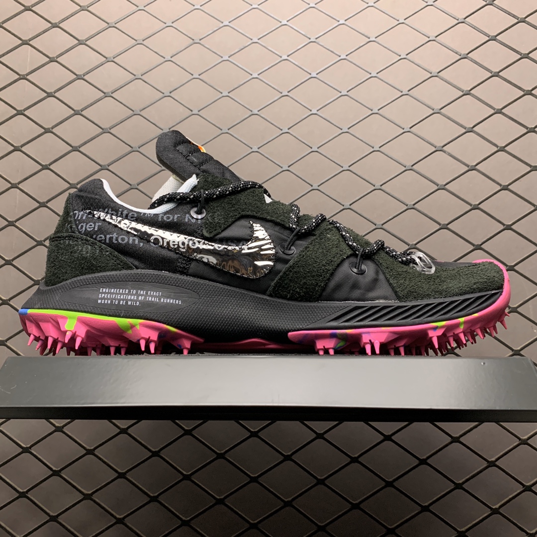 140   Off-White x Nike Zoom Terra Kiger 5 特别供应版 OW联名马拉松田径系列解构风 软钉外底跑鞋 CD8179-001