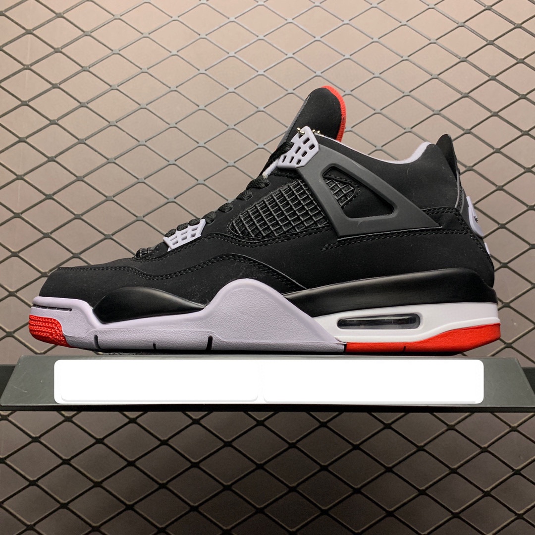 190  纯原B版本 Air Jordan 4 Retro ” Bred” AJ4乔4 复刻黑红文化篮球鞋 308497-060