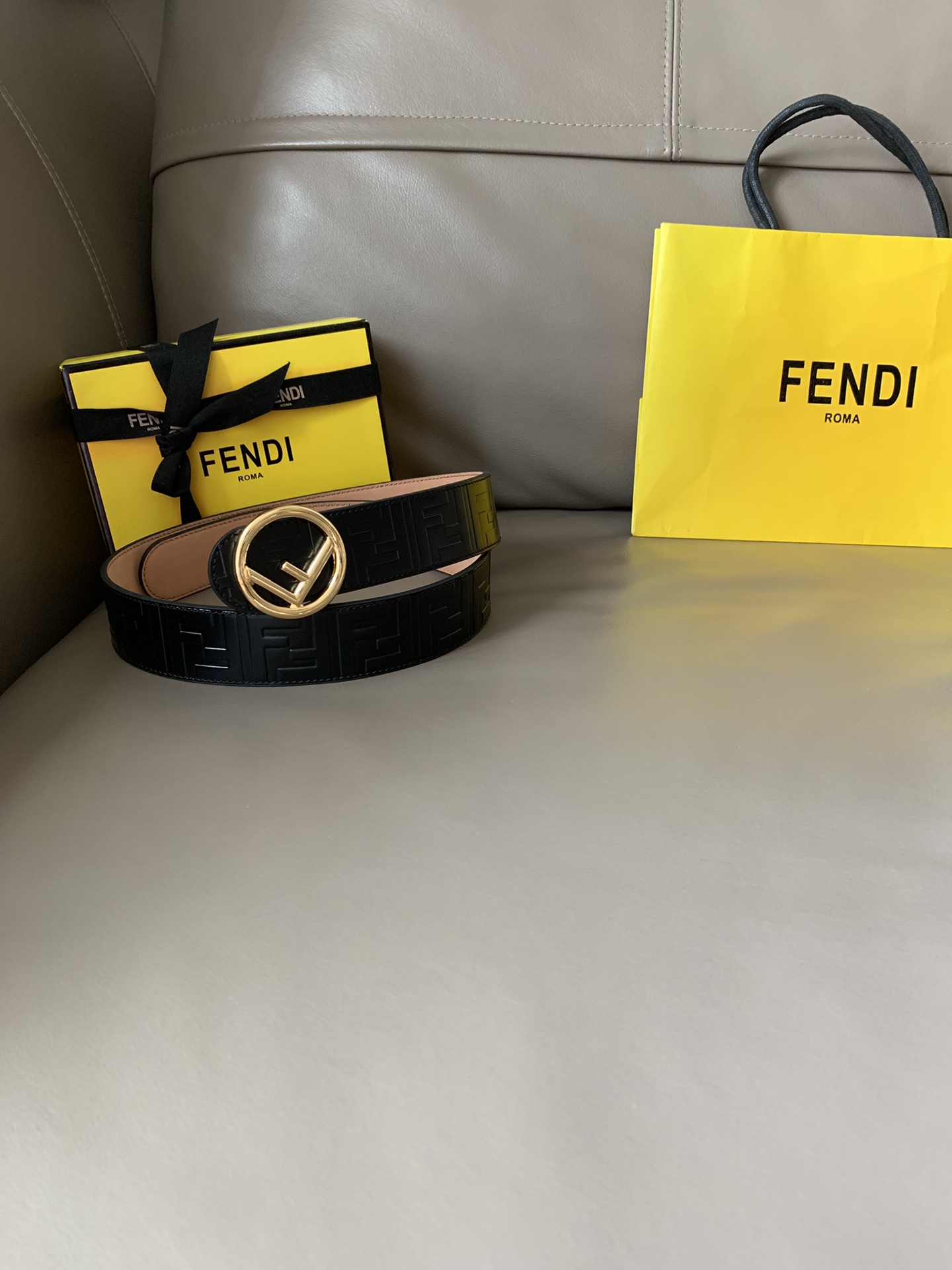 FENDI芬迪专柜同款高端休闲腰带宽