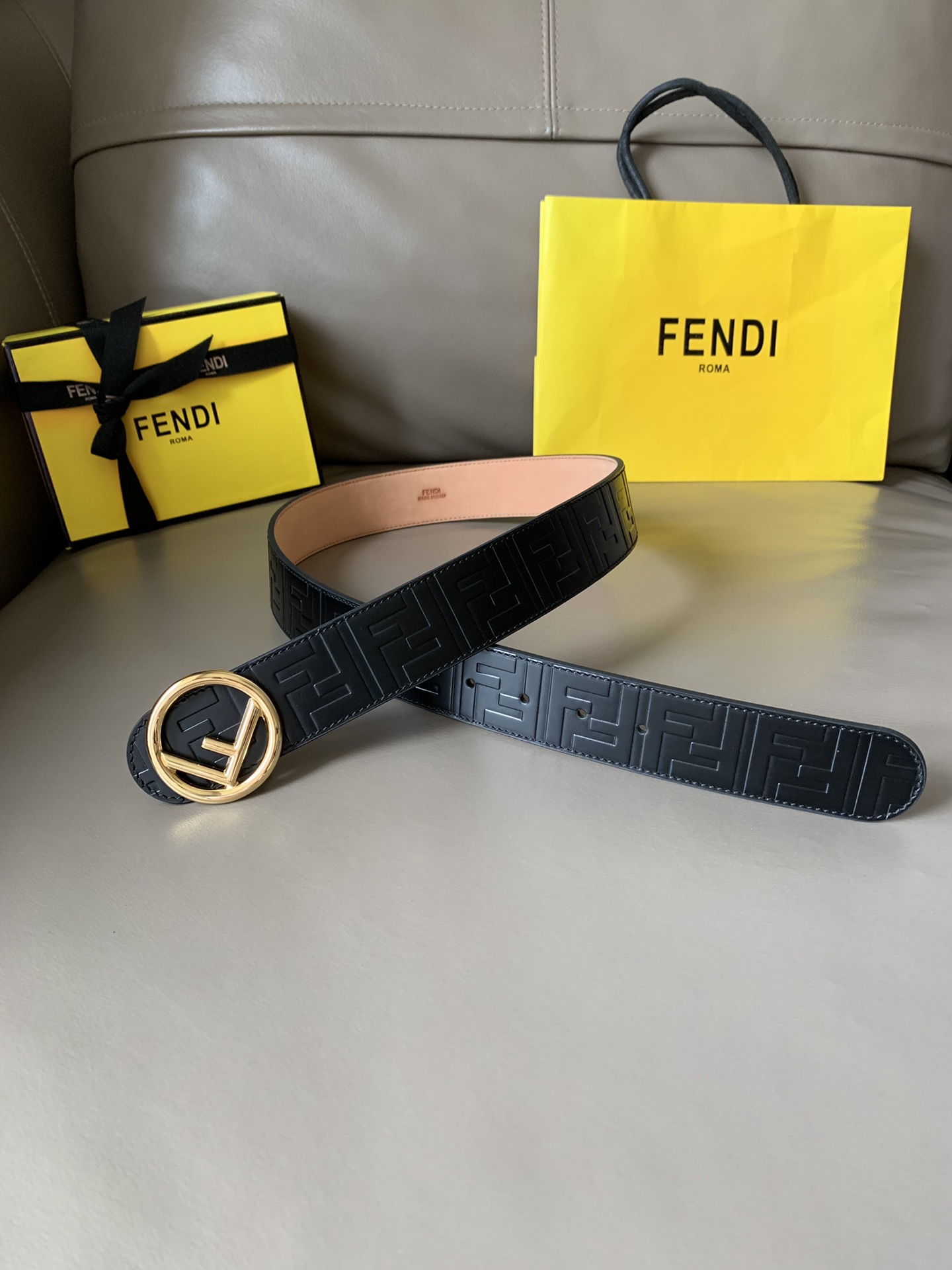 FENDI芬迪专柜同款高端休闲腰带宽