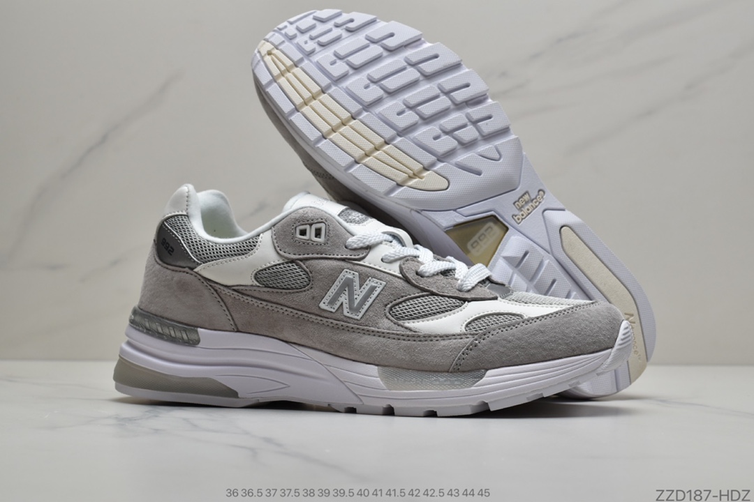 250 公司级 NB新百伦New Balance Made in USA M992系列美产血统经典复古休闲运动百搭老爹跑步鞋“浅灰白银灰”M992NC