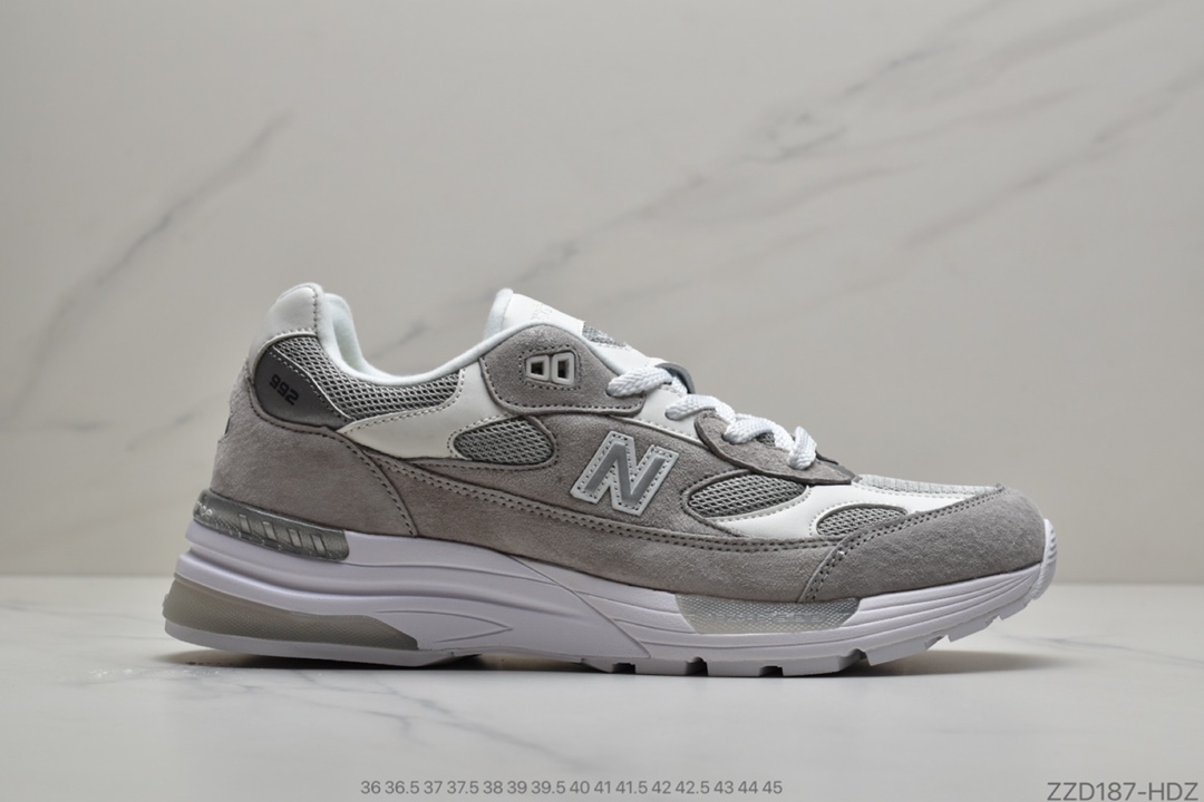 250 公司级 NB新百伦New Balance Made in USA M992系列美产血统经典复古休闲运动百搭老爹跑步鞋“浅灰白银灰”M992NC