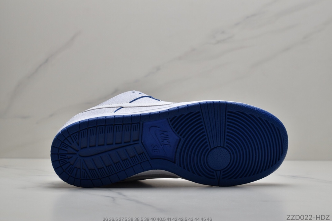 250 公司级  Nike SB Dunk Low Pro Premium”White/Game Royal” 刮刮乐爆裂纹冰蓝青花瓷 CJ6884-100