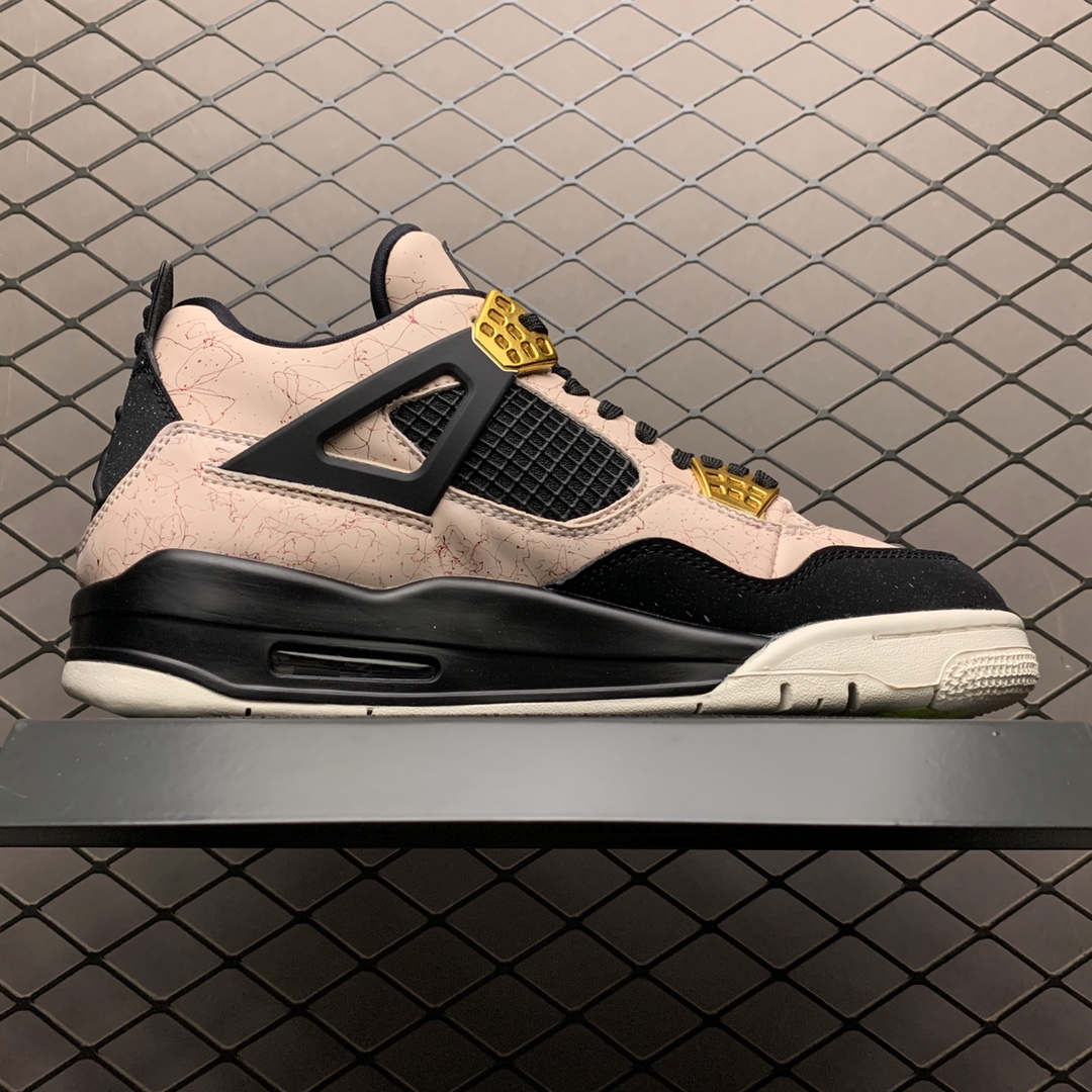 190  Air Jordan 4 ” Silt Red ” AJ4乔4 大理石花纹 黑粉 AQ9129-601