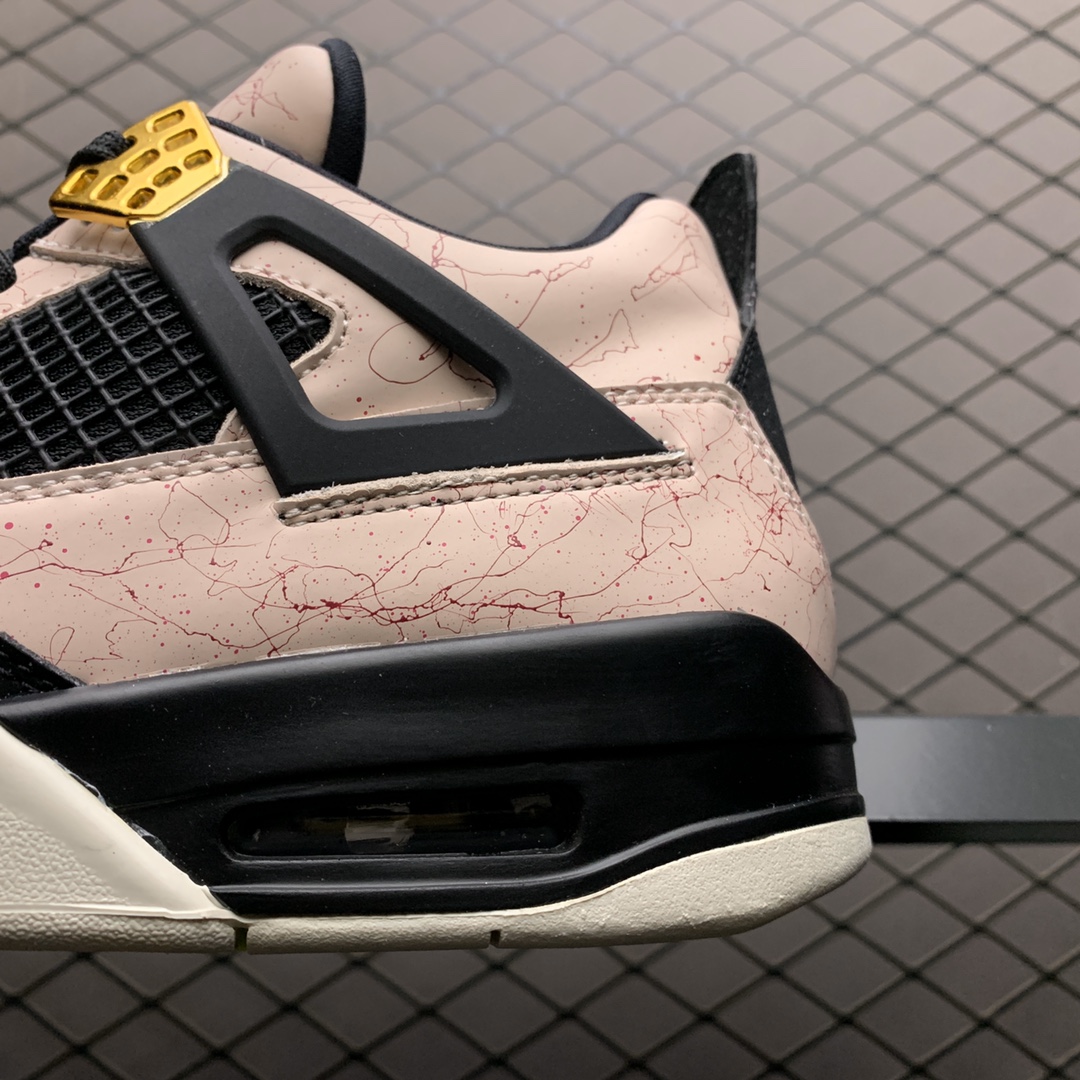 190  Air Jordan 4 ” Silt Red ” AJ4乔4 大理石花纹 黑粉 AQ9129-601