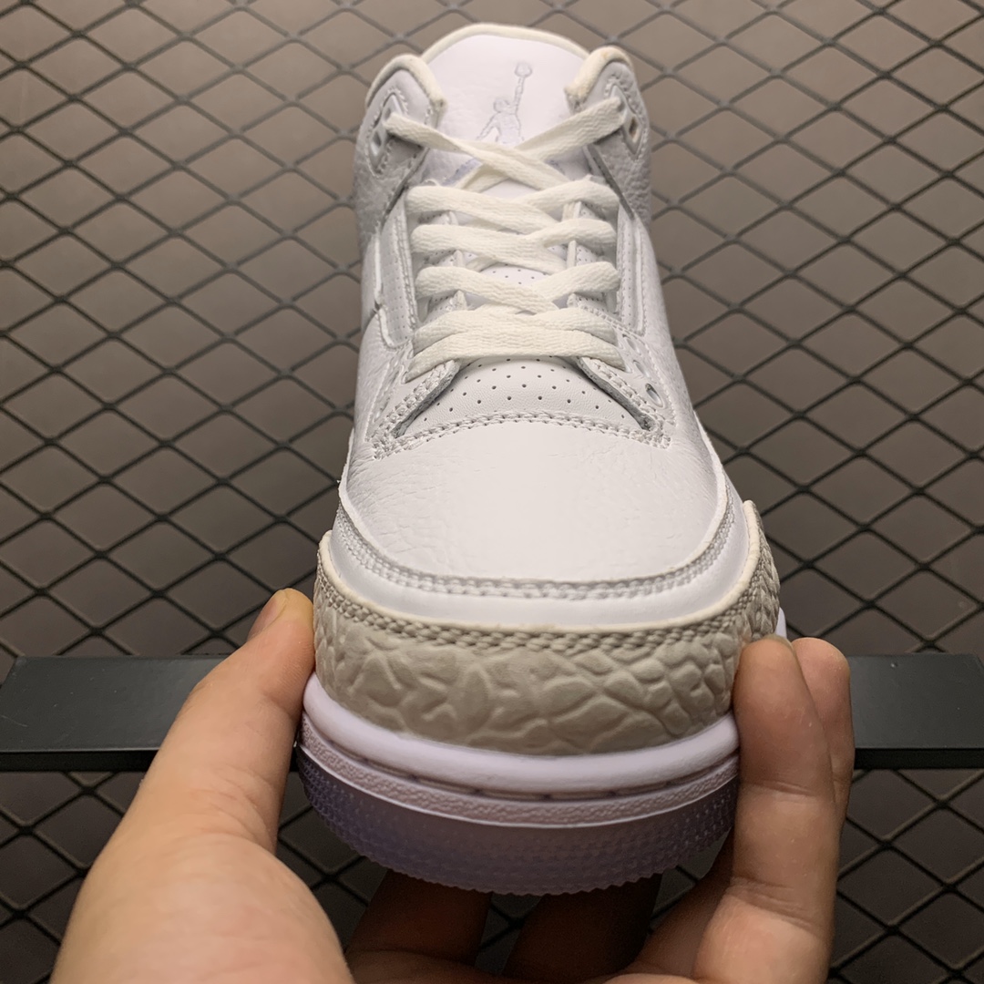 190   Air Jordan 3  Retro Pure White 136064-111 男子文化篮球鞋