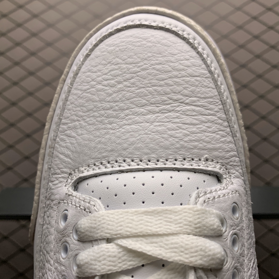 190   Air Jordan 3  Retro Pure White 136064-111 男子文化篮球鞋