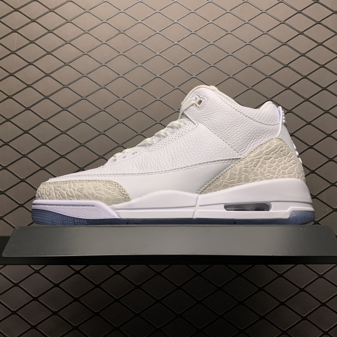 190   Air Jordan 3  Retro Pure White 136064-111 男子文化篮球鞋