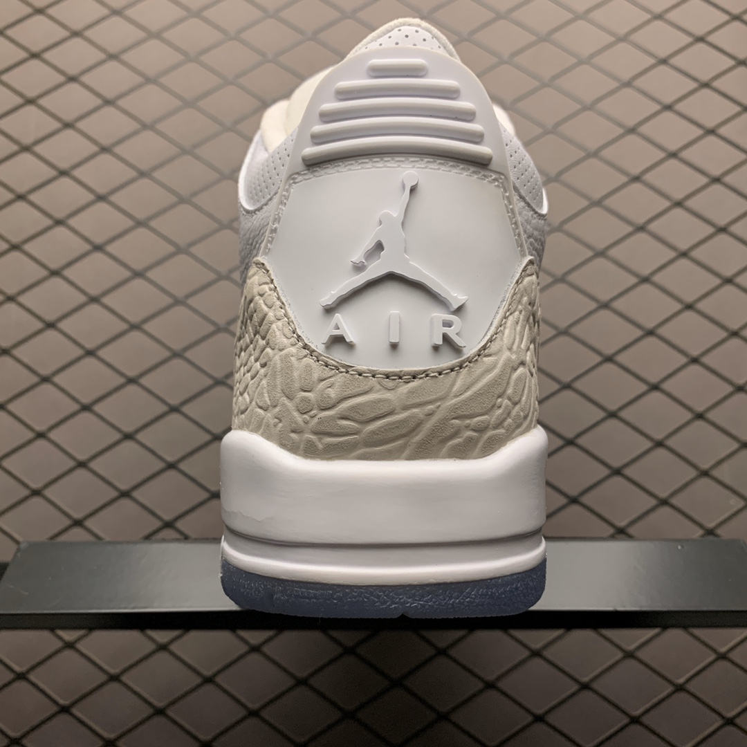 190   Air Jordan 3  Retro Pure White 136064-111 男子文化篮球鞋