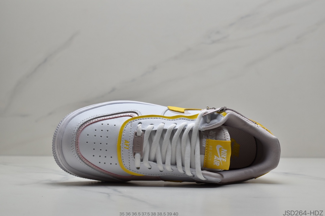 200 纯原Nike Air Force 1 Shadow 白柠檬黄 CZ1641-102