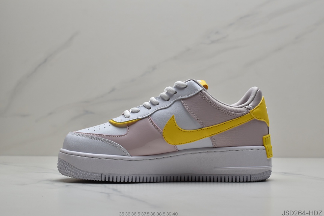 200 纯原Nike Air Force 1 Shadow 白柠檬黄 CZ1641-102