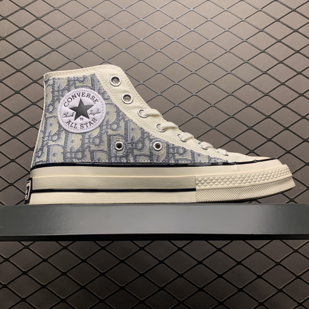 190 Dior x Converse 匡威 1970S 迪奥联名款 帆布高帮休闲板鞋