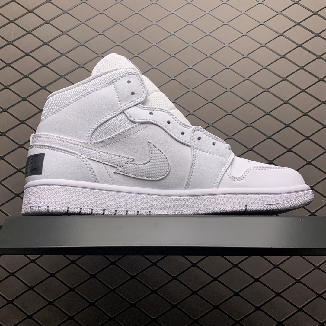 270 Air Jordan 1 Mid AJ1乔1中帮文化篮球鞋 CW7589-100