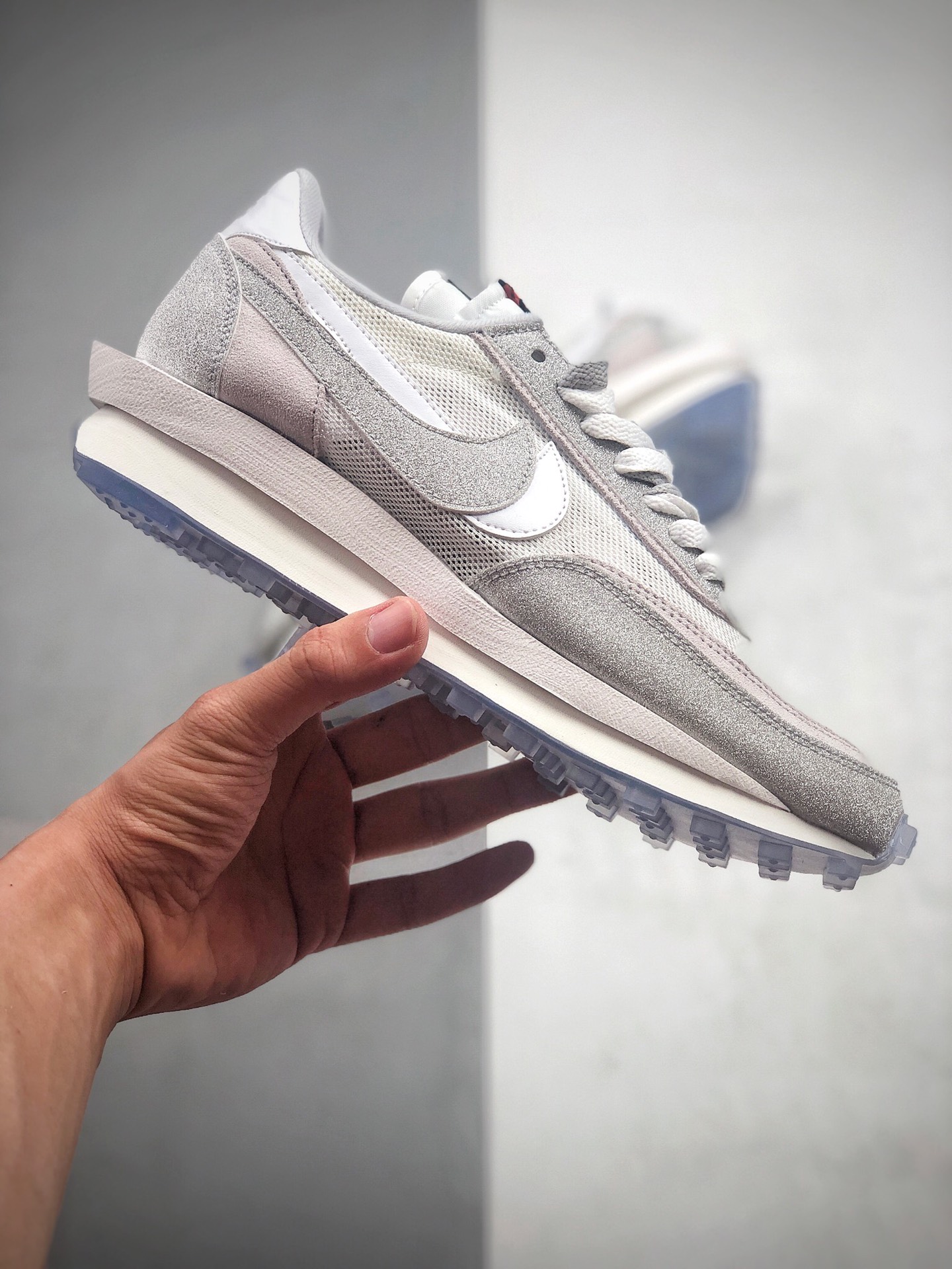 200 Sacai x Nike LVD Waffle Daybreak 联名走秀款 华夫 双勾满天星 Swoosh跑步鞋 BV5053-100