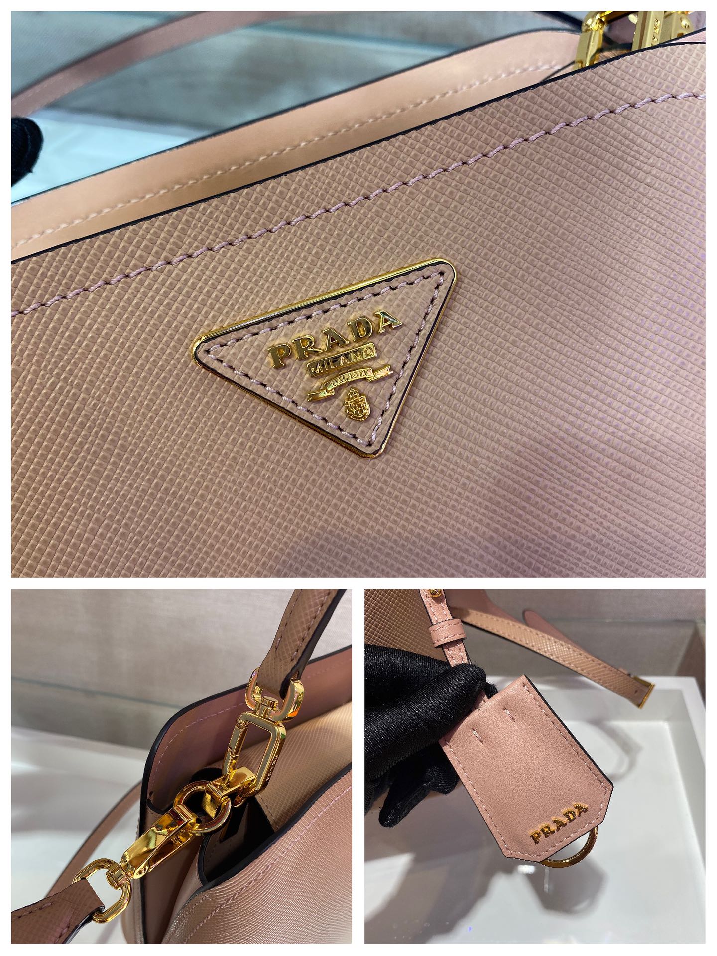 米兰国际-Prada Mini Matinee bag 1BA286杏色