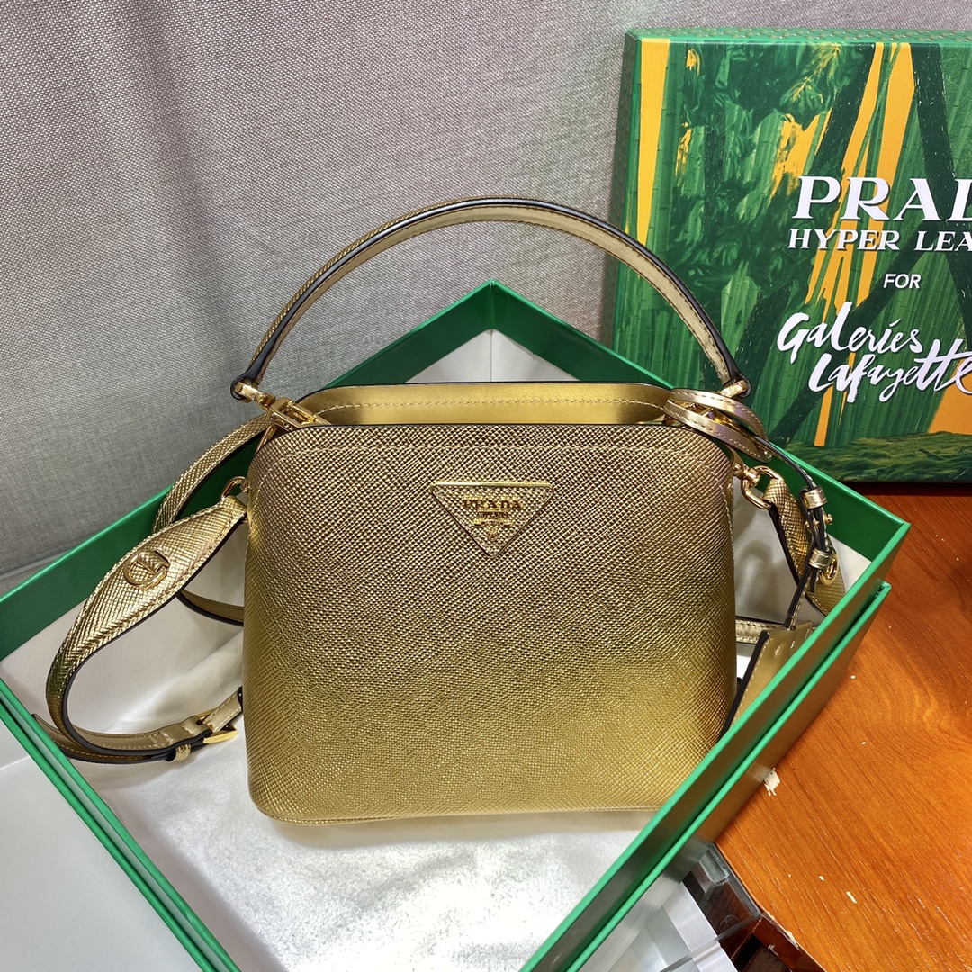 米兰国际-Prada Mini Matinee bag 1BA286金色