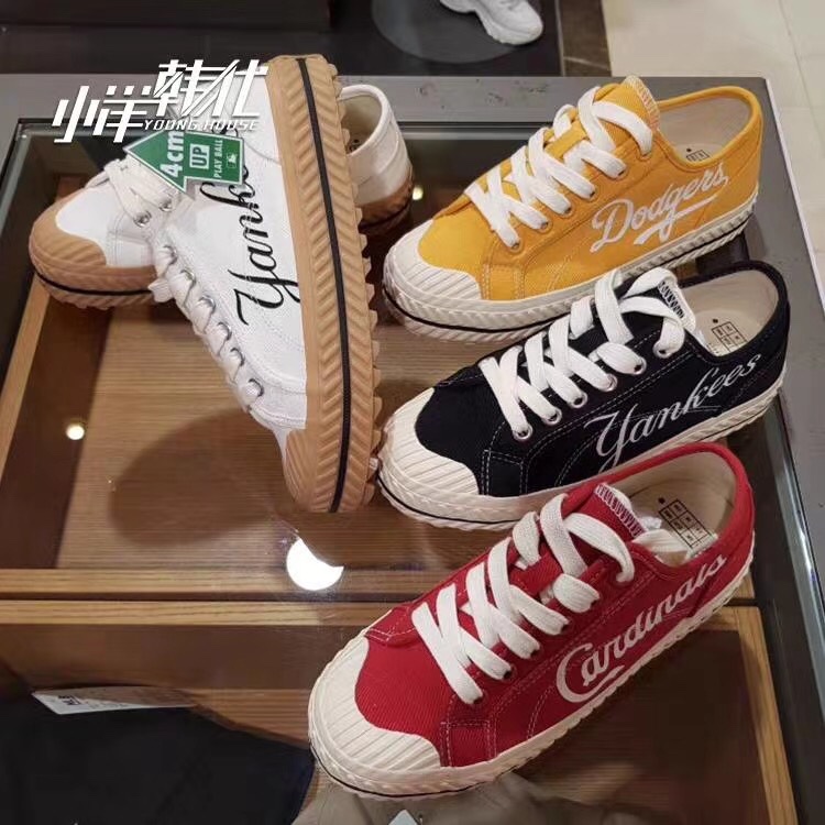 🎉🎉真硫化 公司级🎉🎉 独家出货 棒球联盟MLB PLAY BALL系列男女饼干鞋情侣NY洋基队复古高帮帆布鞋盟 抖音 快手 小红书 韩国洋基队NY大标潮流原厂1：1模具开发 原厂进口帆布材质 原厂 全套手提袋 原盒 雷射防伪标包装 天猫订单品质Size：35 36 36.5 37.5 38 38.5 39