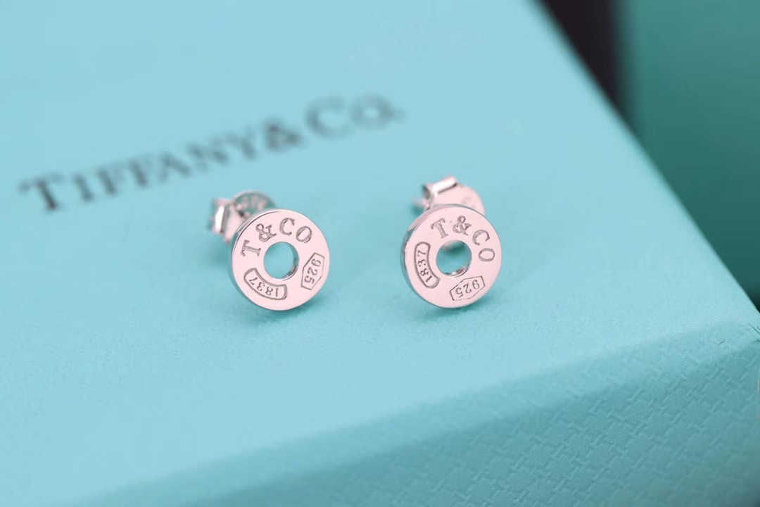 Tiffany & Co. Tiff 蒂*尼 1837圈形耳钉