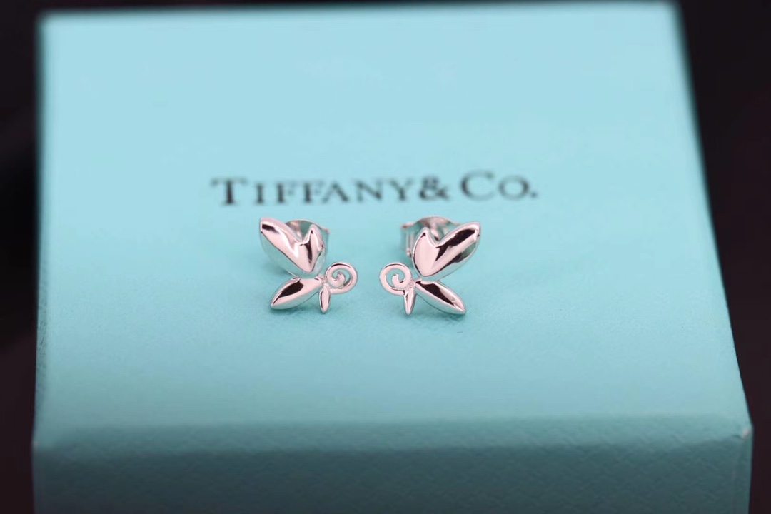Tiffany & Co. 蒂芙尼 不规则蝴蝶耳钉 更新