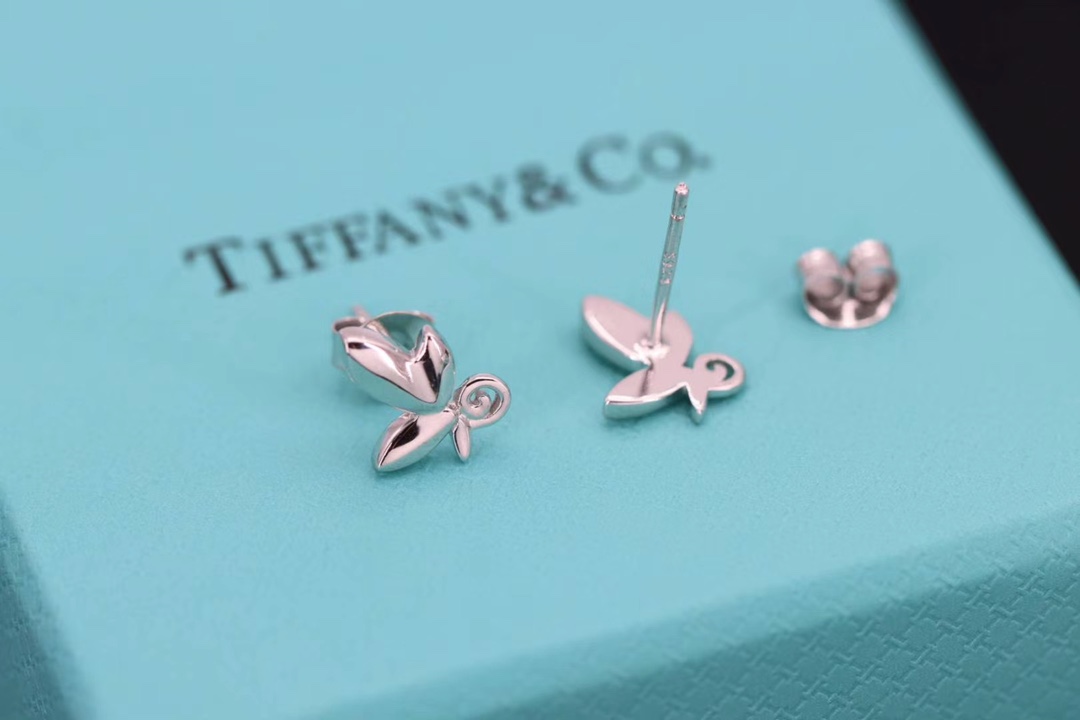 Tiffany & Co. 蒂芙尼 不规则蝴蝶耳钉 更新