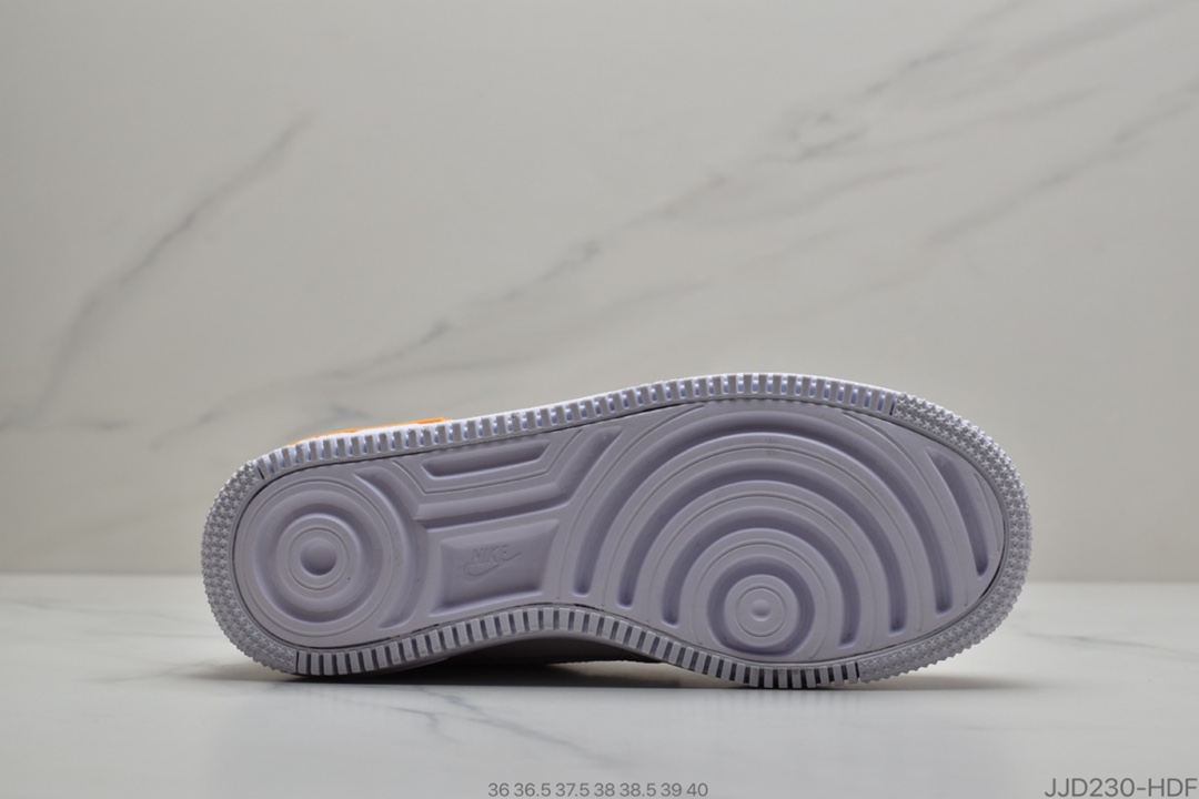 130 耐克Nike WMNS Air Force 1 Shadow” 粉橙 马卡龙 空军一号轻量增高低帮百搭板鞋货号 CU3446-001