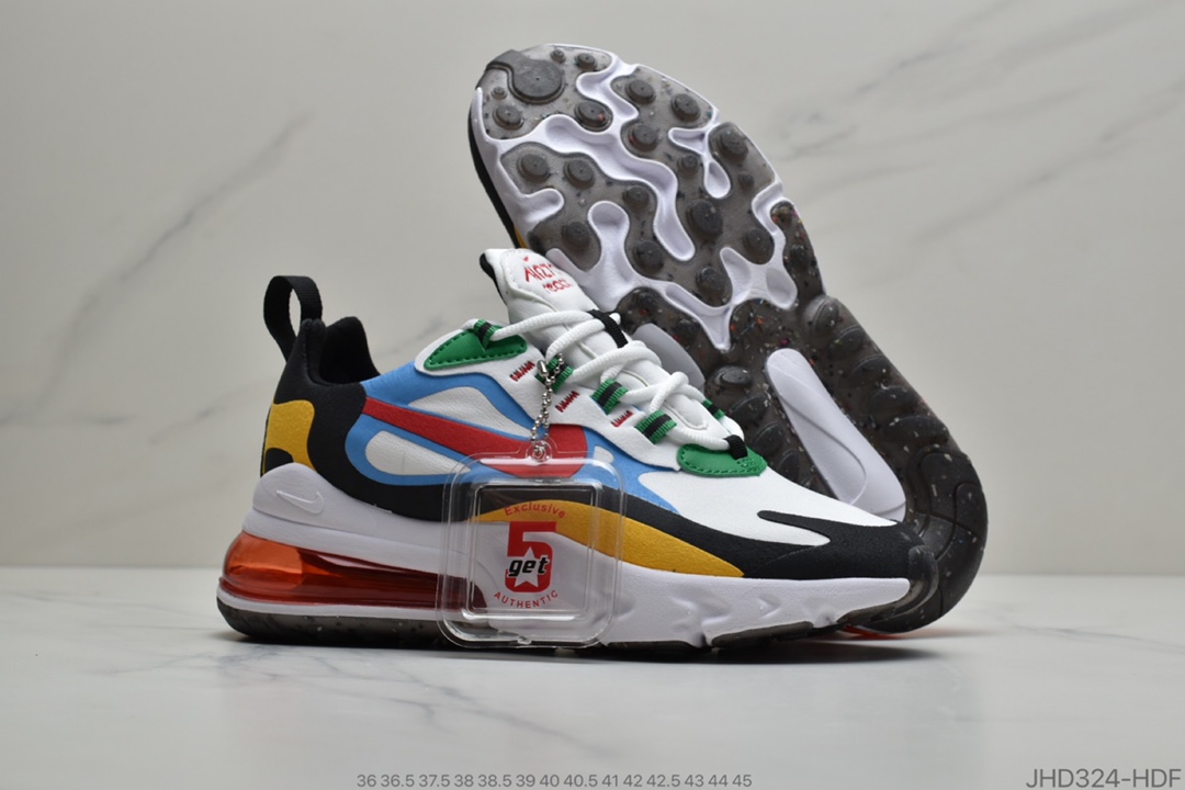 190 NIKE AIR MAX 270气垫缓震跑步运动鞋 穿上 Nike Air Max 270 React 运动鞋DA2610-161