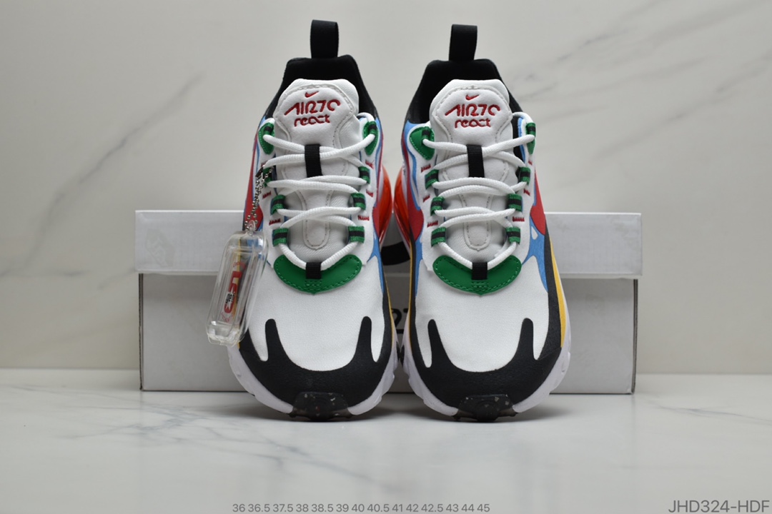 190 NIKE AIR MAX 270气垫缓震跑步运动鞋 穿上 Nike Air Max 270 React 运动鞋DA2610-161