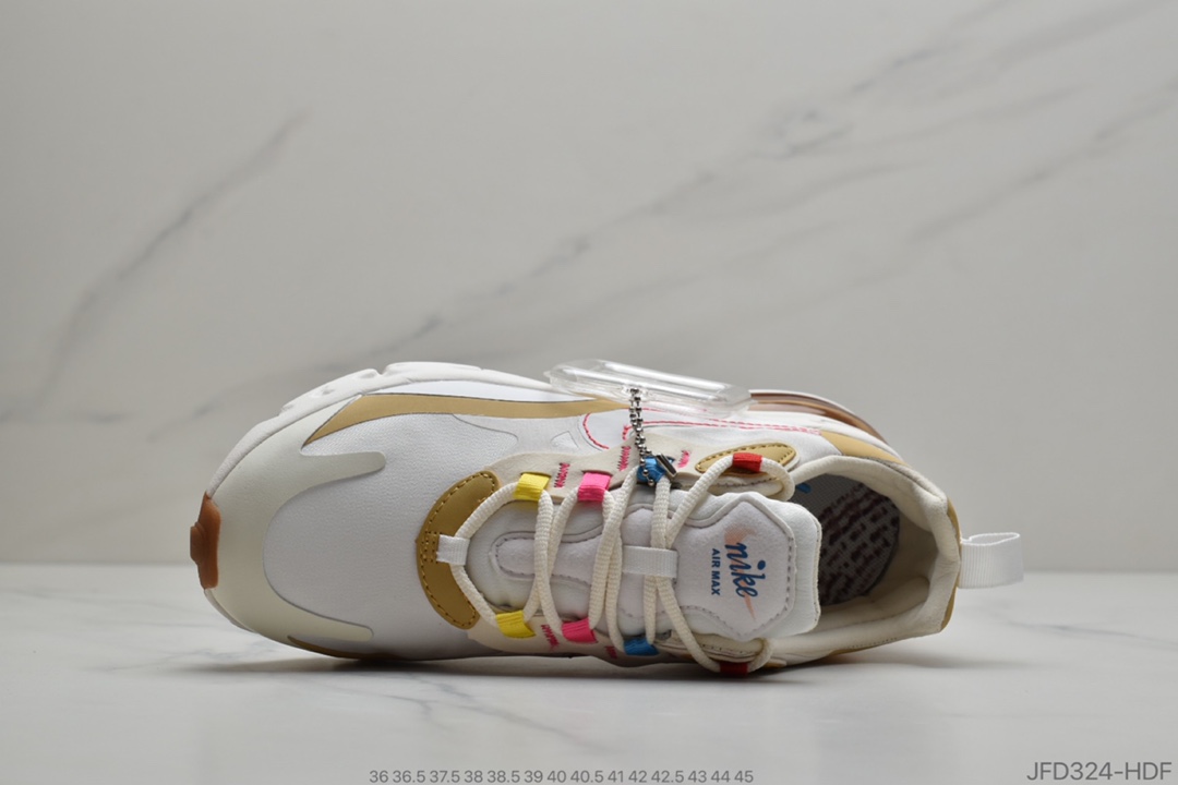 170 公司级 耐克 Nike React Air Max 270 React LA Edition 白咖 高桥盾网纱系列 机能半气垫跑步鞋  CQ0208-101