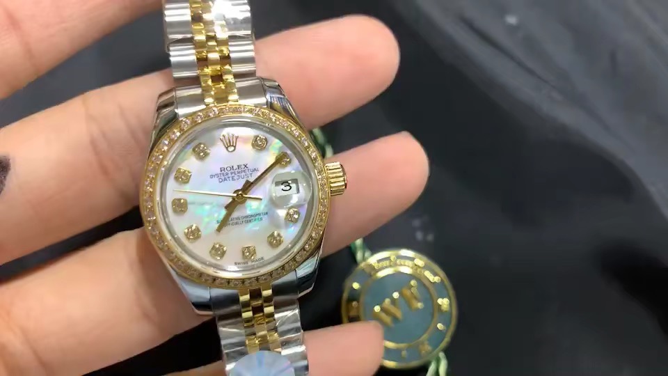Rolex 女士日志贝壳面，视频欣赏，很美