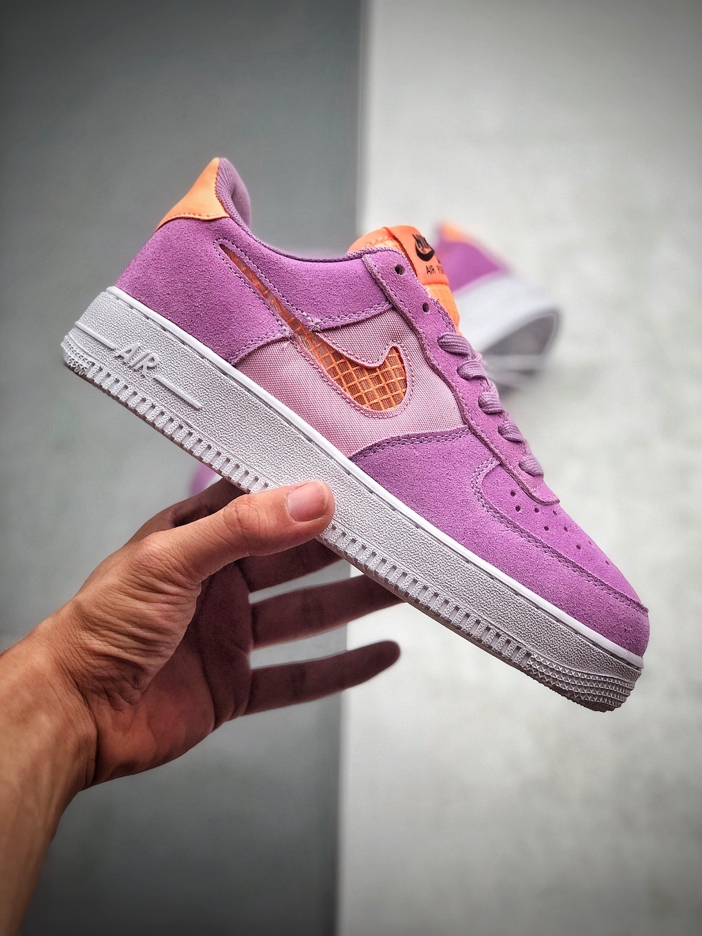 200  耐克 Nike Air Force 1 Low 紫橘色 空军一号低帮百搭休闲运动板鞋CJ1647-500