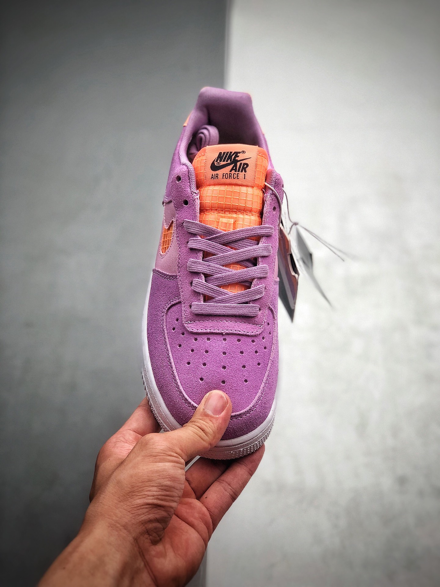 200  耐克 Nike Air Force 1 Low 紫橘色 空军一号低帮百搭休闲运动板鞋CJ1647-500