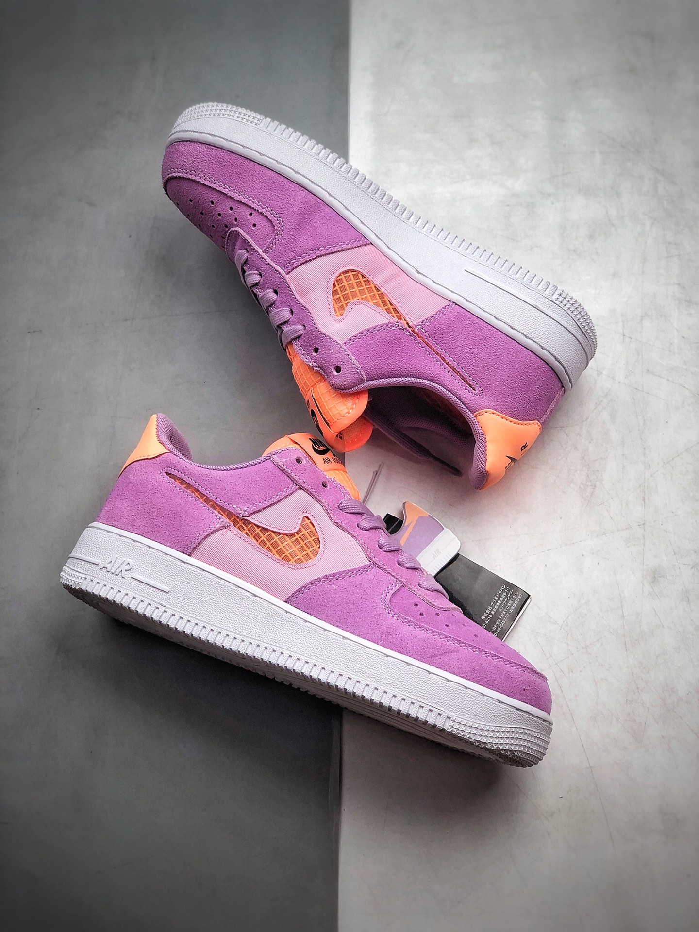 200  耐克 Nike Air Force 1 Low 紫橘色 空军一号低帮百搭休闲运动板鞋CJ1647-500