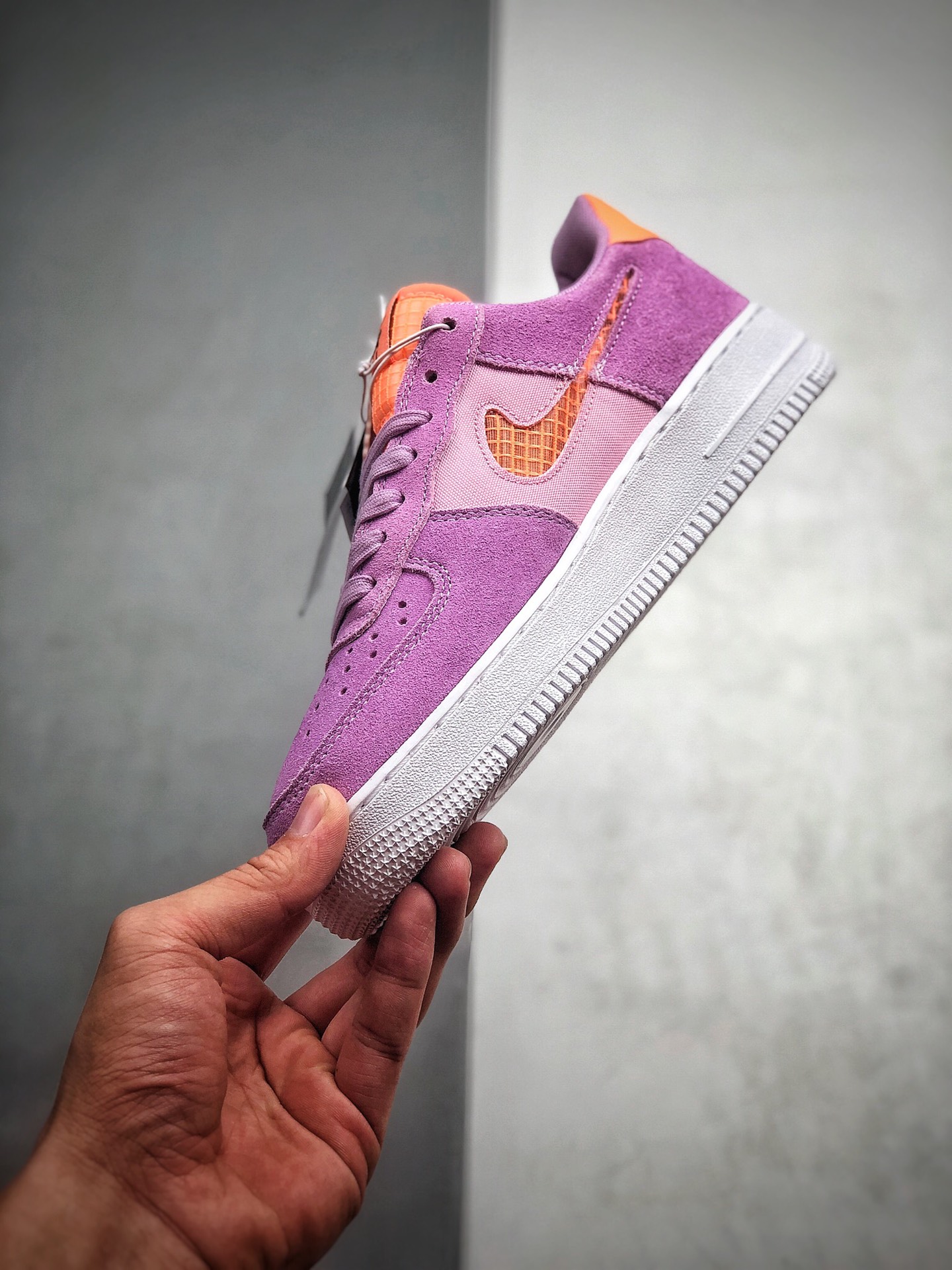 200  耐克 Nike Air Force 1 Low 紫橘色 空军一号低帮百搭休闲运动板鞋CJ1647-500