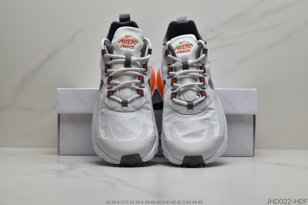190 公司级 Nike Air Max 270 React缓震气垫运动跑鞋 CD6615-100