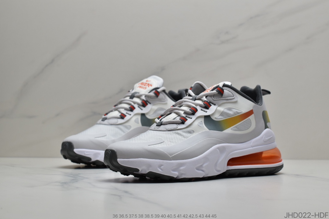 190 公司级 Nike Air Max 270 React缓震气垫运动跑鞋 CD6615-100