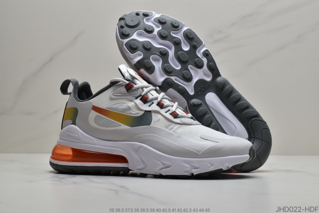190 公司级 Nike Air Max 270 React缓震气垫运动跑鞋 CD6615-100