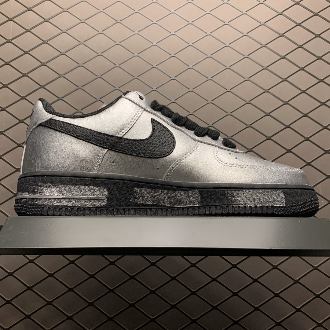 270 PEACEMINUSONE x Nike Air Force 1 '07 Low 黑银 权志龙小菊花 空军低帮经典百搭休闲运动板鞋 AQ3692-100